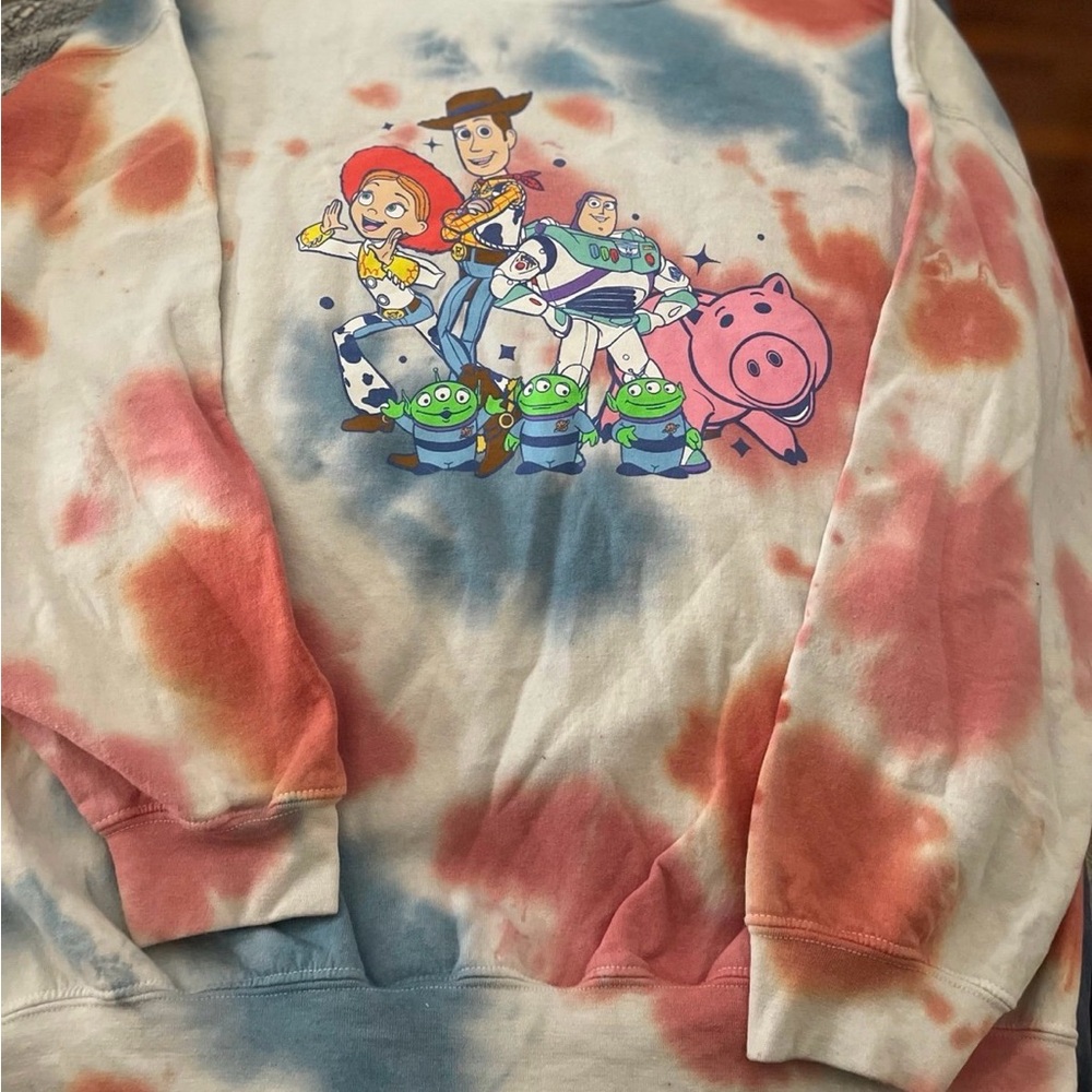 Colorful Character Print Crew Neck Sweater